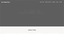 Desktop Screenshot of bensbubbleshow.biz