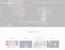 Tablet Screenshot of bensbubbleshow.biz